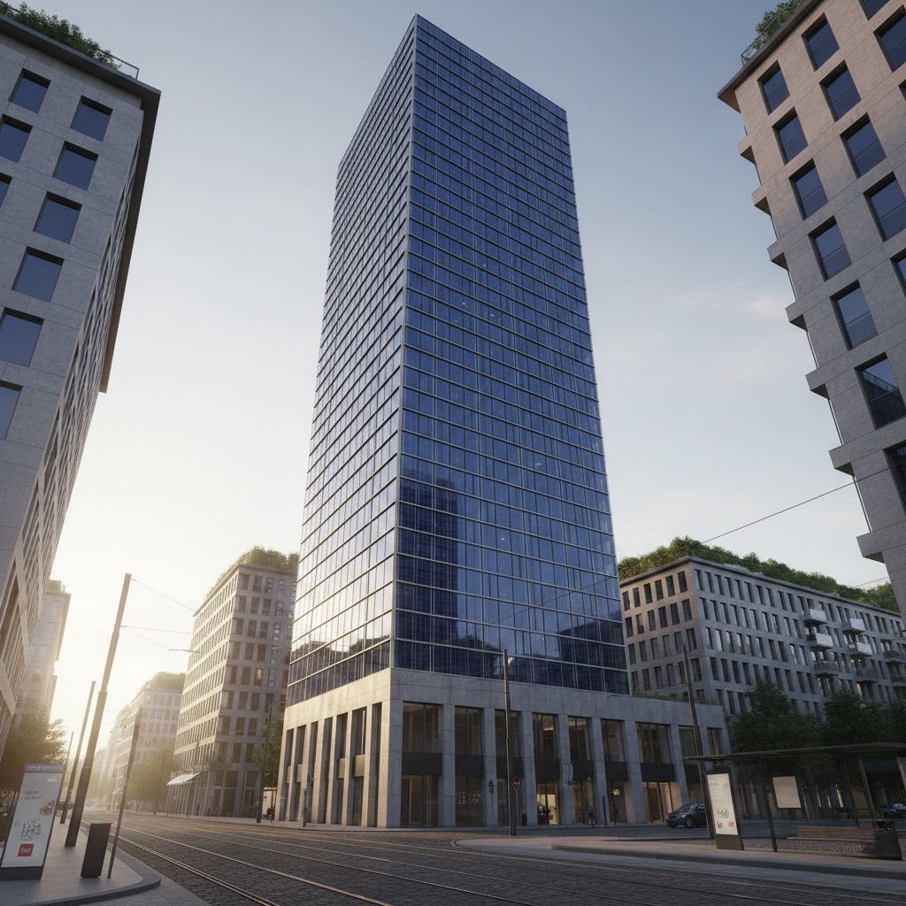 Rascacielos Fachada Ventilada BIPV