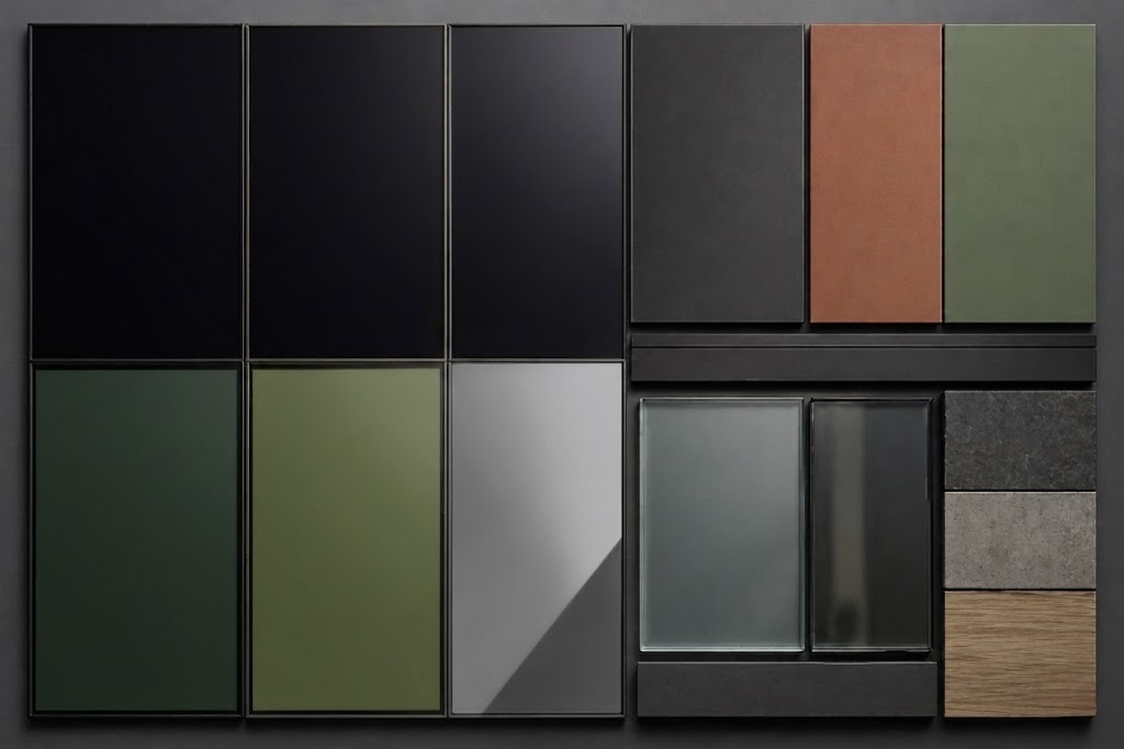 Gama de módulos fotovoltaicos de color para fachadas BIPV: negro, azul, gris, terracota y verde