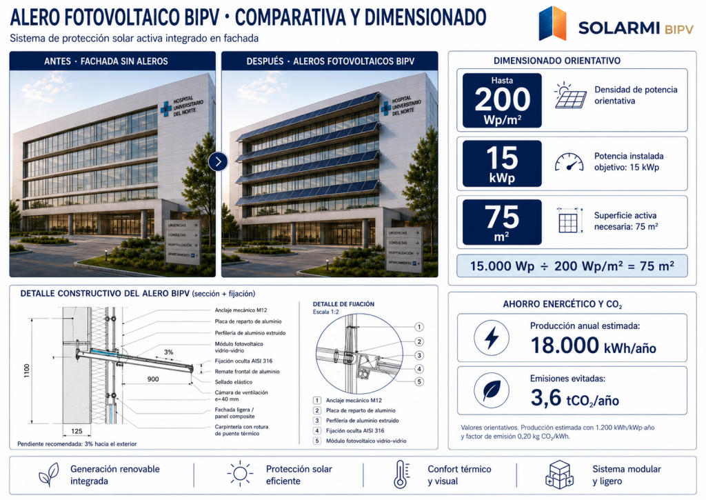aleros fotovoltaicos bipv